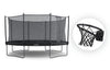 Oval | 420 cm x 290 cm Trampoline + Basketball Hoop Bundle